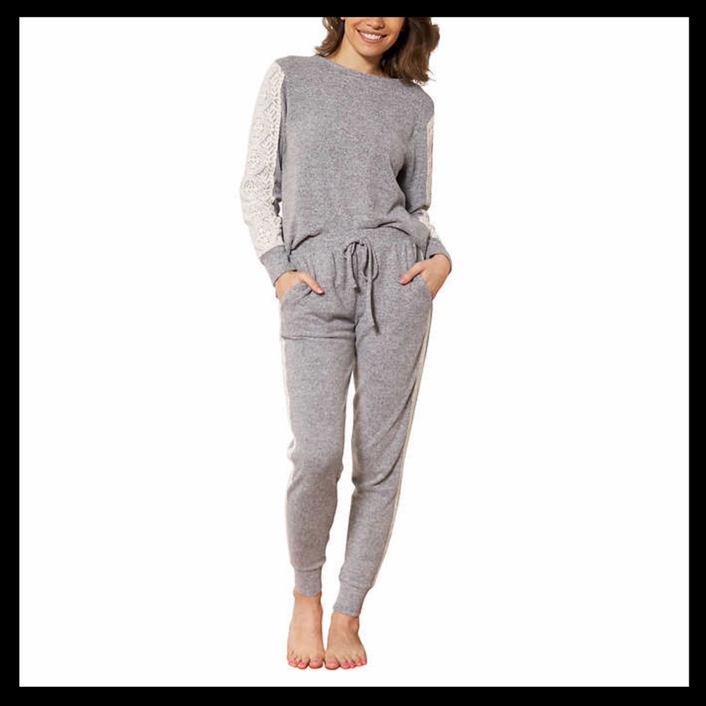 Flora Nikrooz 2 Piece Long Sleeve Lounge Set - Picture 4 of 6